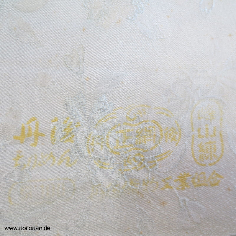 Shibori Blumen Kimono Seidendamast
