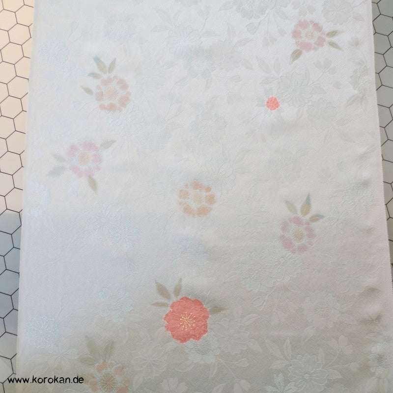 Shibori Blumen Kimono Seidendamast