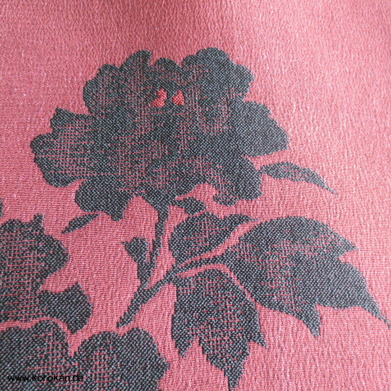 Päonien Wolle/Seide Jacquard Kimono Araihari