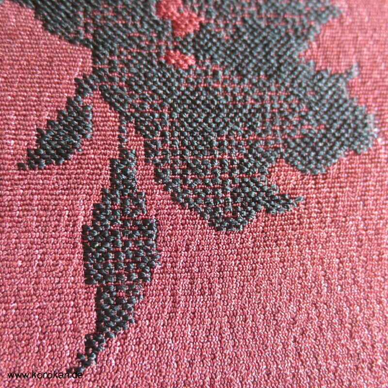 Päonien Wolle/Seide Jacquard Kimono Araihari