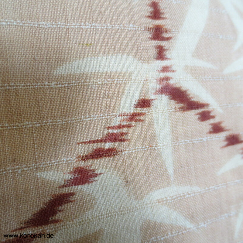Kasuri Kikko Bambusmuster antiker Tsumugi Seiden / Hanf / Ramie Kimono