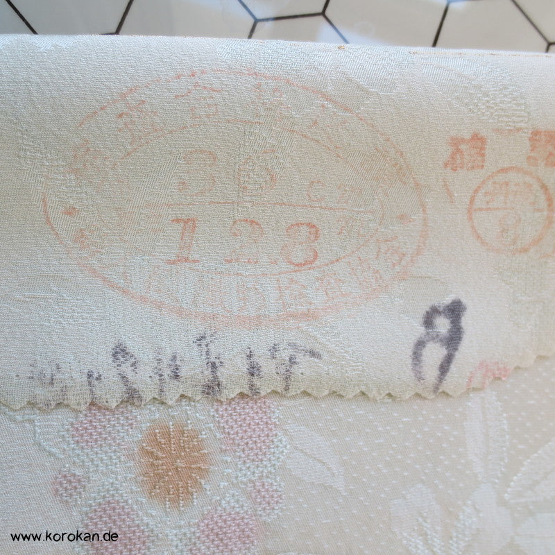 Shibori Blumen Kimono Seidendamast