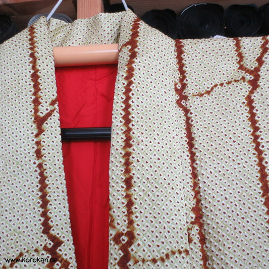 Full Shibori Seide Bambusstäbe Wald Komon Kimono