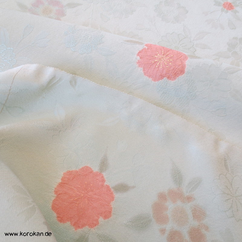 Shibori Blumen Kimono Seidendamast