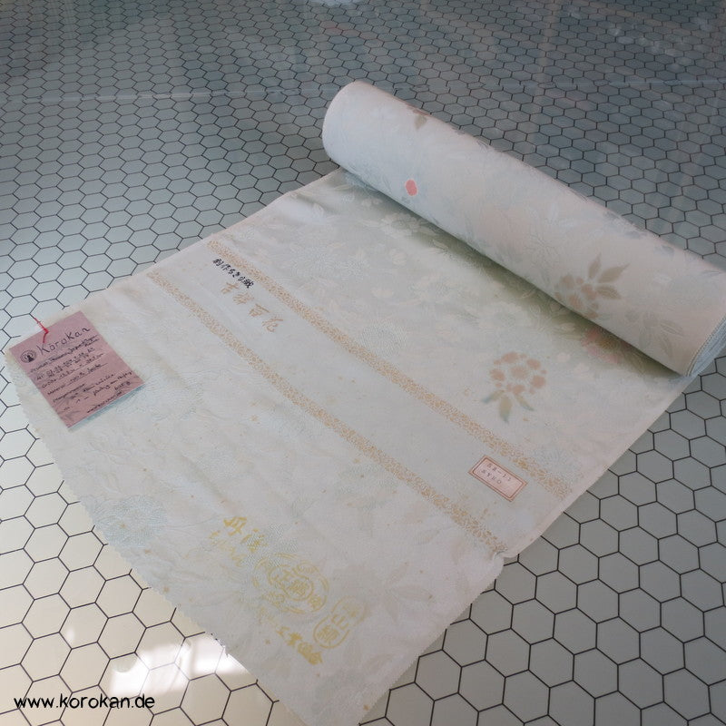 Shibori Blumen Kimono Seidendamast