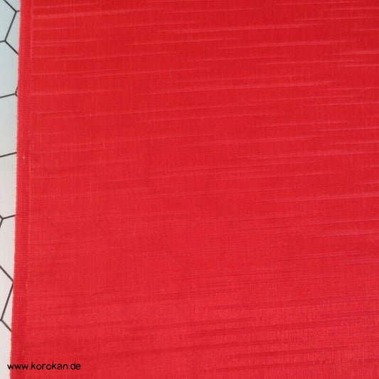 rot gewebte Streifen in hellroter Wolle / Seide