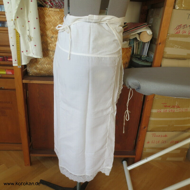 Susoyoke Kimono Juban Unterrock,weiß mit Spitzenrand
