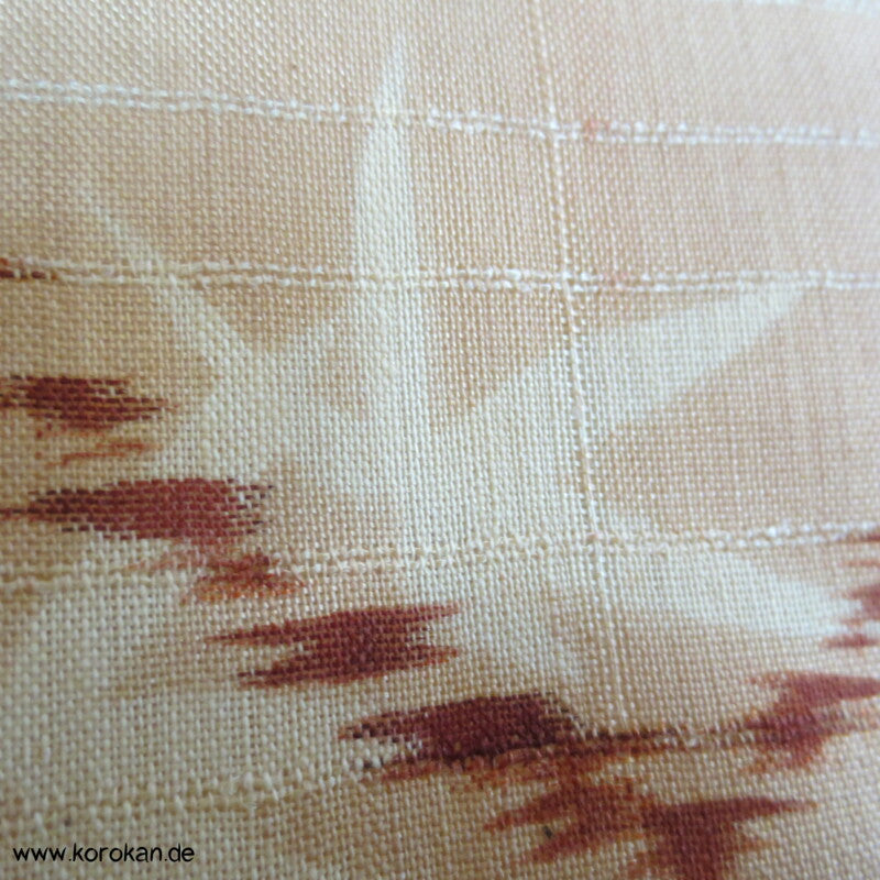 Kasuri Kikko Bambusmuster antiker Tsumugi Seiden / Hanf / Ramie Kimono