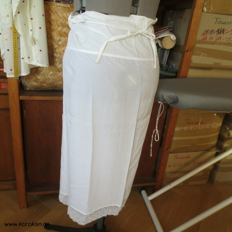 Susoyoke Kimono Juban Unterrock,weiß mit Spitzenrand