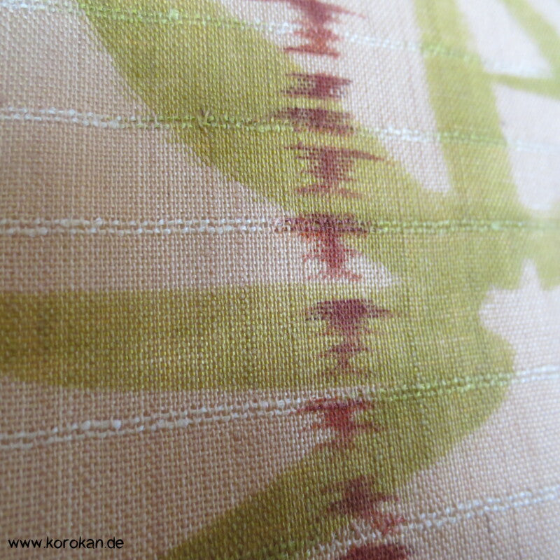 Kasuri Kikko Bambusmuster antiker Tsumugi Seiden / Hanf / Ramie Kimono
