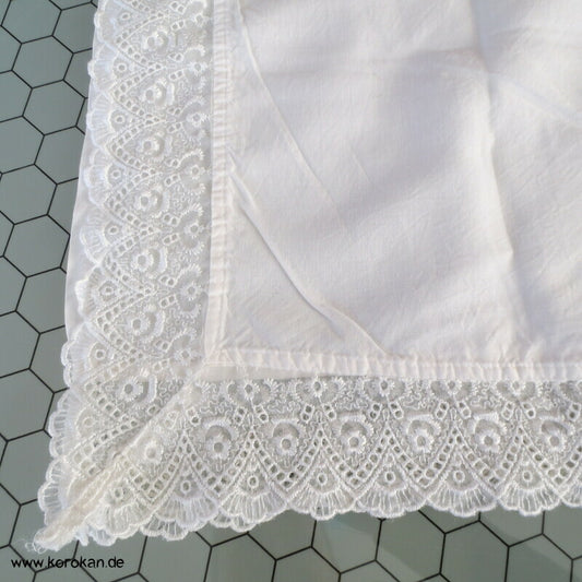 Susoyoke Kimono Juban Unterrock,weiß mit Spitzenrand