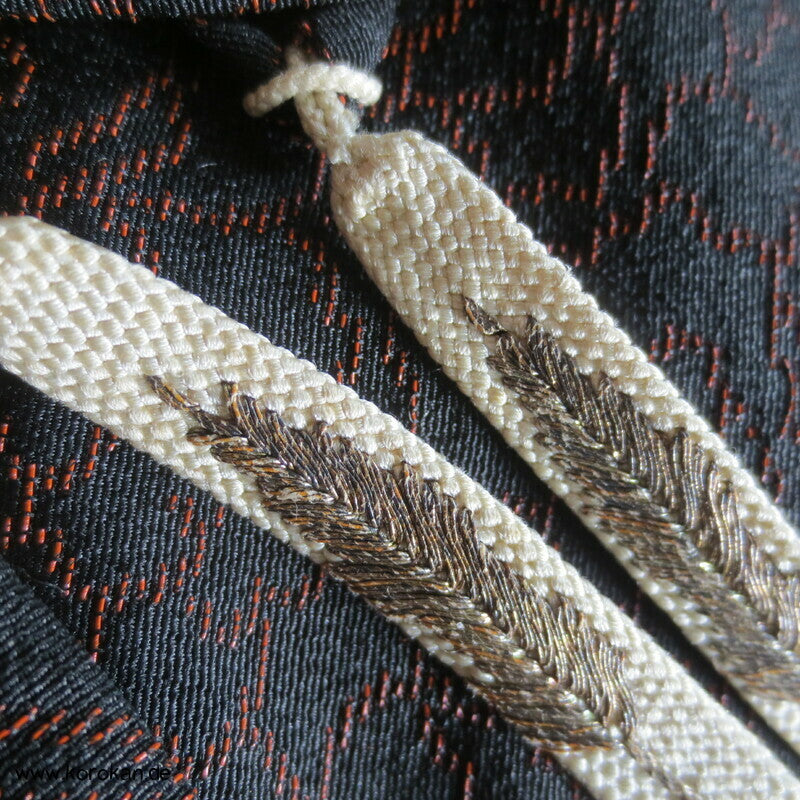 Seiden Urushi Schneeflocken Haori (Abend - ) Kimono Jacke, mit Himo
