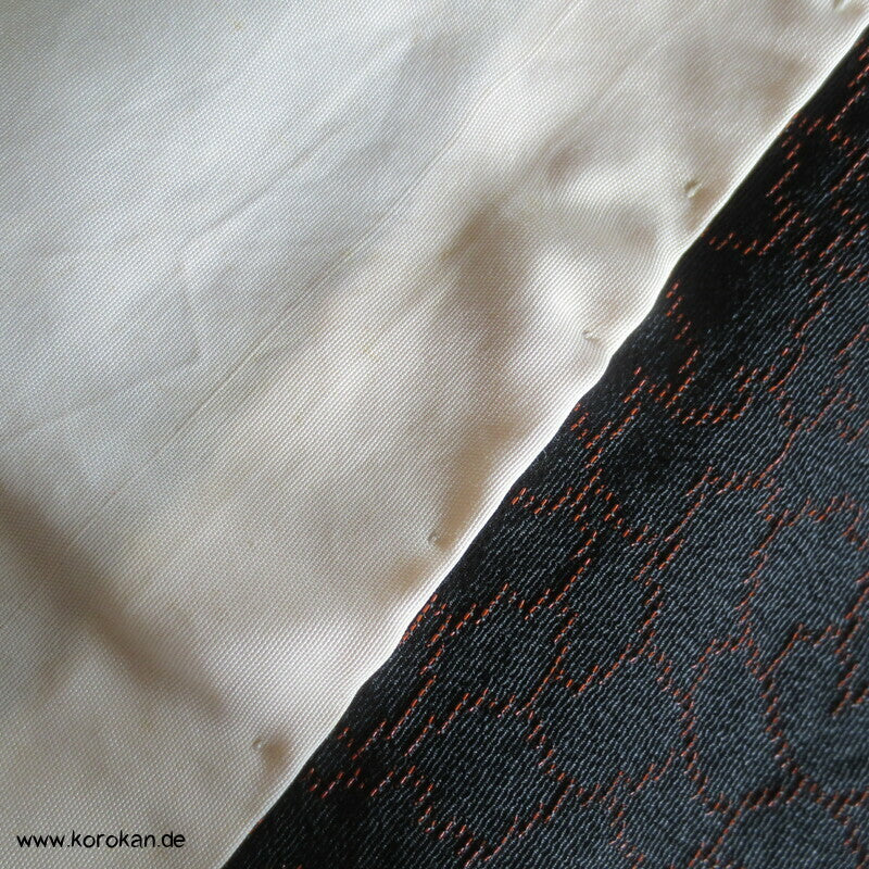 Seiden Urushi Schneeflocken Haori (Abend - ) Kimono Jacke, mit Himo