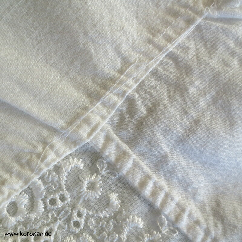 Susoyoke Kimono Juban Unterrock,weiß mit Spitzenrand