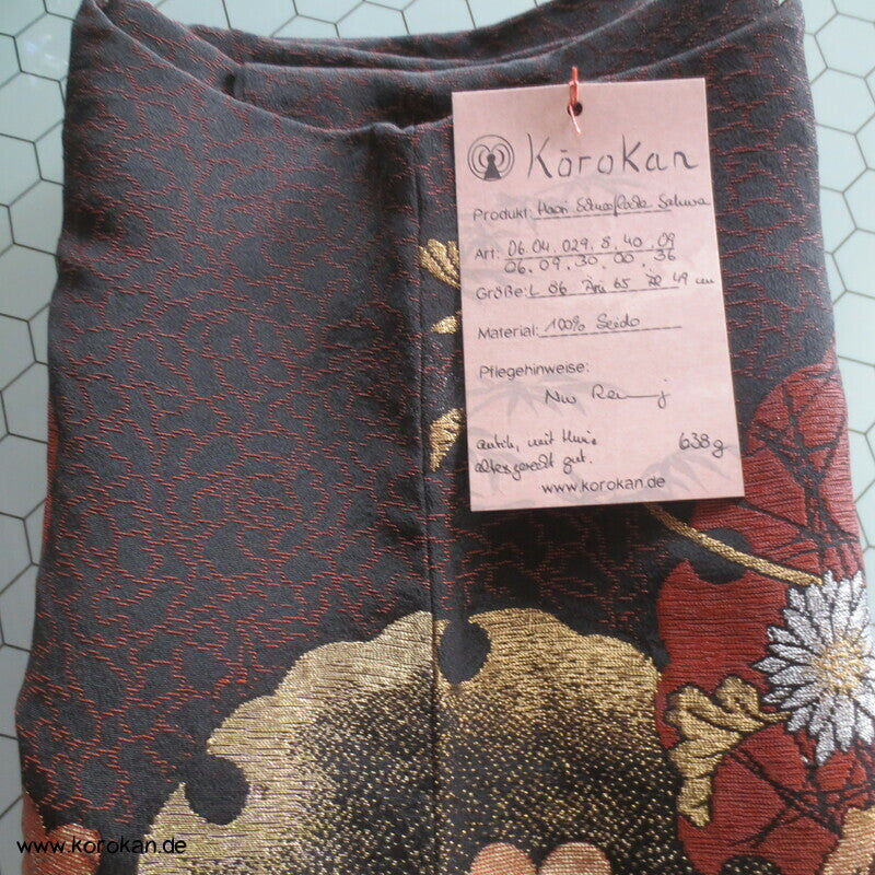 Seiden Urushi Schneeflocken Haori (Abend - ) Kimono Jacke, mit Himo