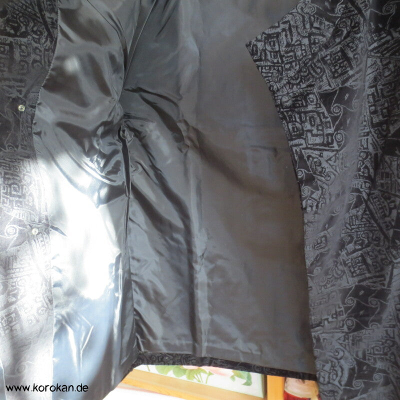 moderne japanische Michiyuki Ausbrenner Samt Kimono Raglanjacke
