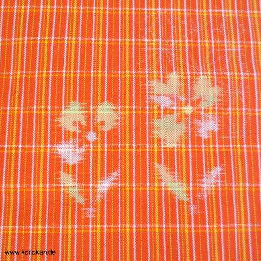 Karo, Blumen Kasuri Kimono Wollstoff