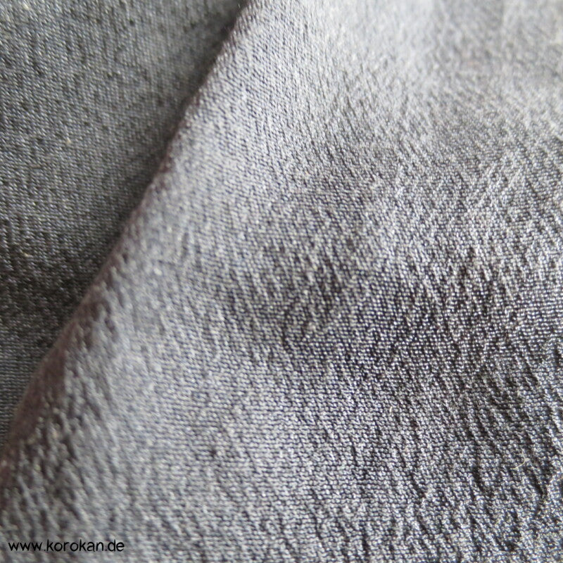 Farnwedel Shibori Heko Obi - Chirimen Seiden Crepe