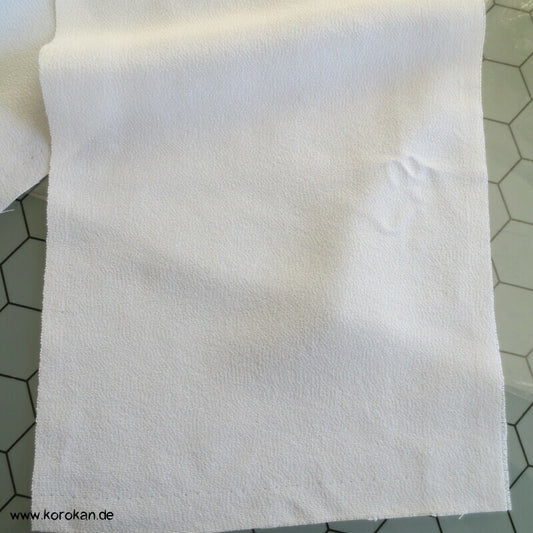 Han Eri weißer Seidencrepe Kragenstreifen