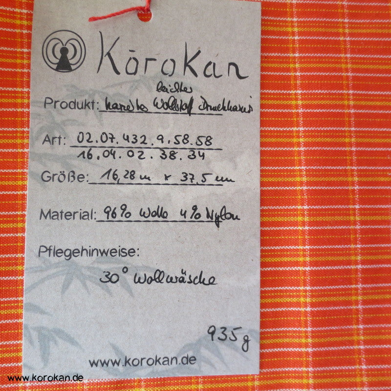 Karo, Blumen Kasuri Kimono Wollstoff