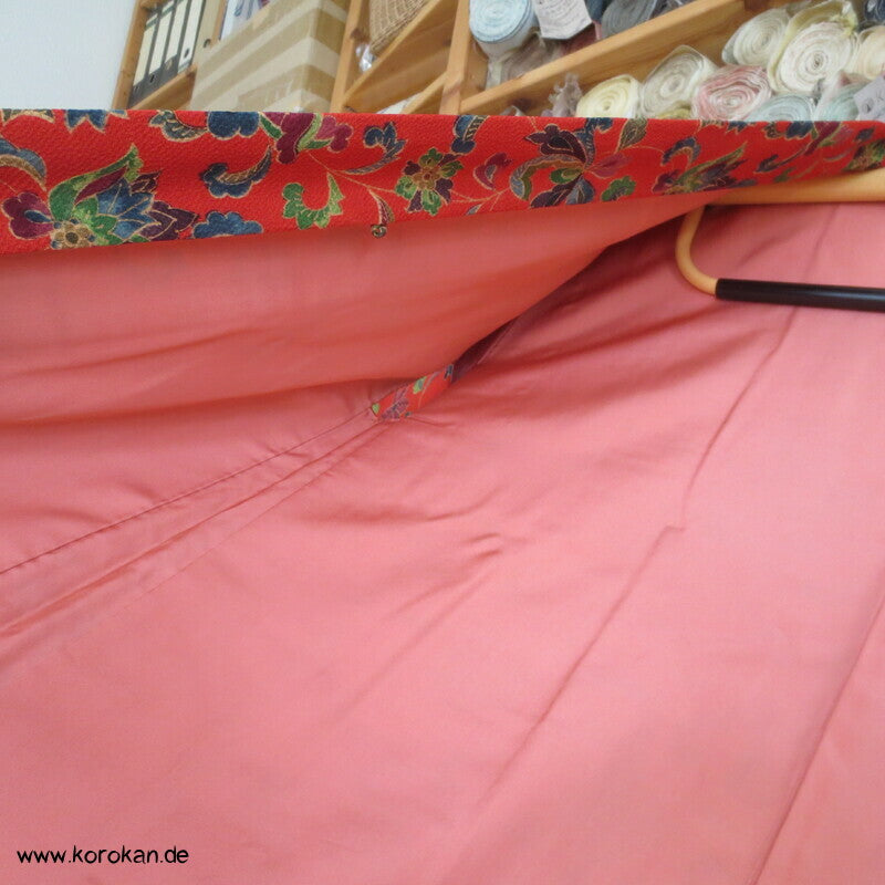 Haori Kimono Jacke Bingata Seidencrepe Blumenarabesken
