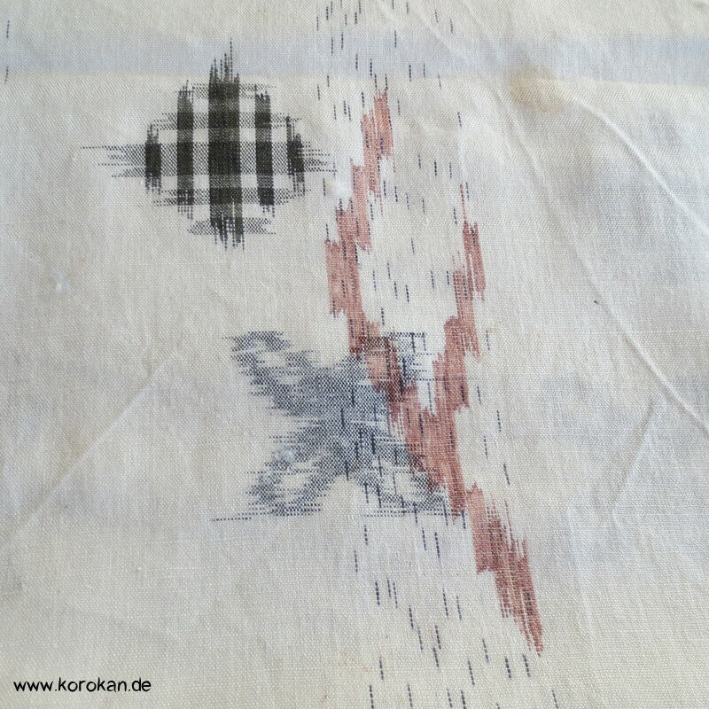 Araihari Baumwoll Kasuri Kimono Stoff