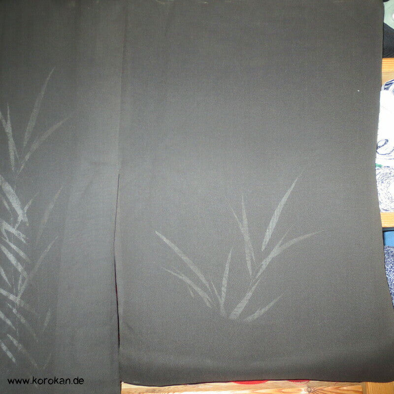 bestickte Kuhreiher und Eisvogel Seiden Sha Gewebe Haori Kimono Jacke