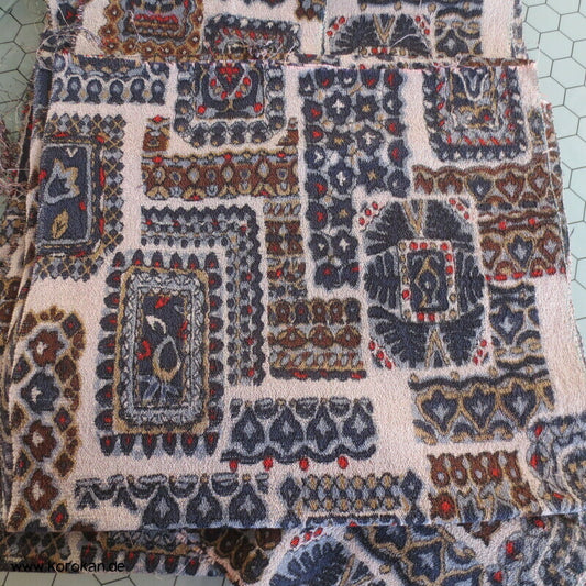 Araihari dicker Jacquard Seiden Crepe mit abstrakt geometrischen Muster