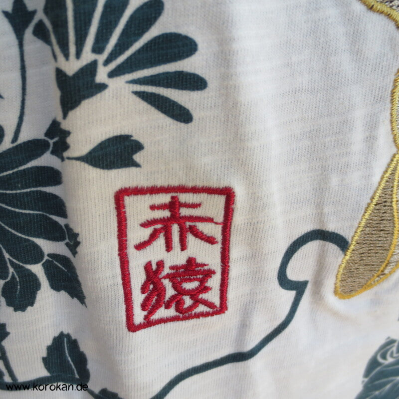 aufwändig besticktes Shirt mit Rückenmotiv Koi