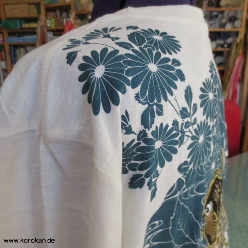 aufwändig besticktes Shirt mit Rückenmotiv Koi
