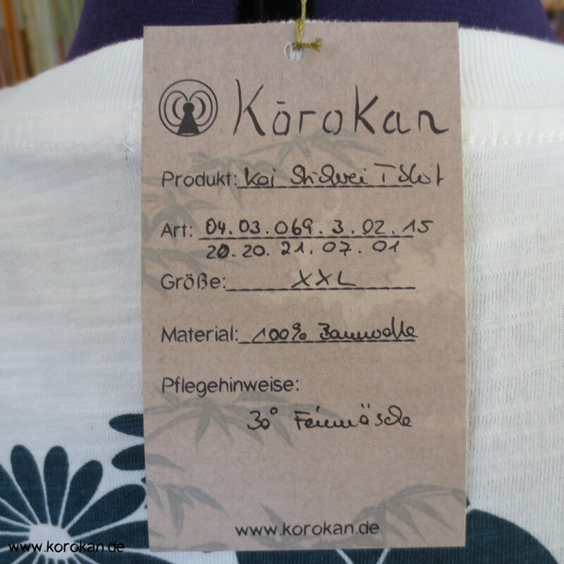 aufwändig besticktes Shirt mit Rückenmotiv Koi