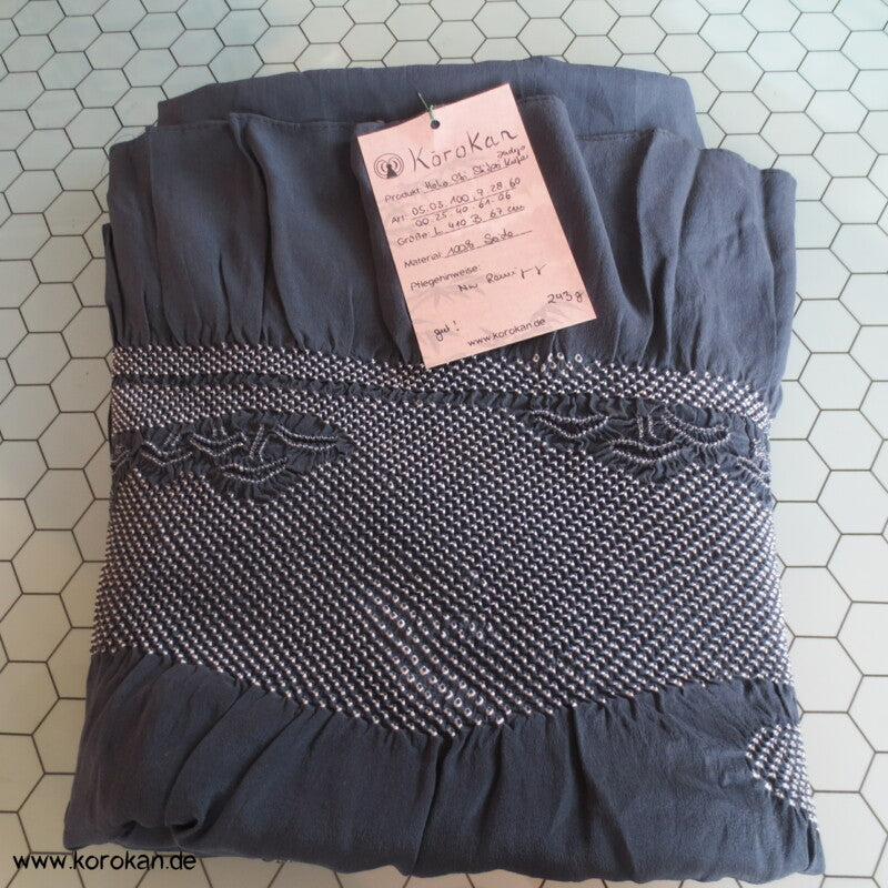Kiefern Shibori Heko Obi - Chirimen Crepe