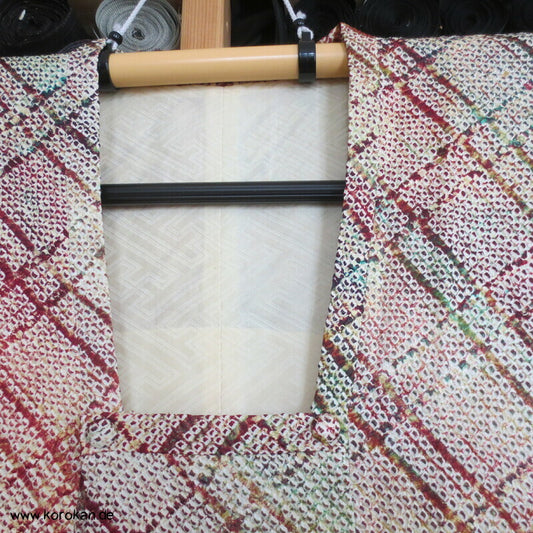Full Shibori buntes diagonales Gitter Michiyuki Jacke