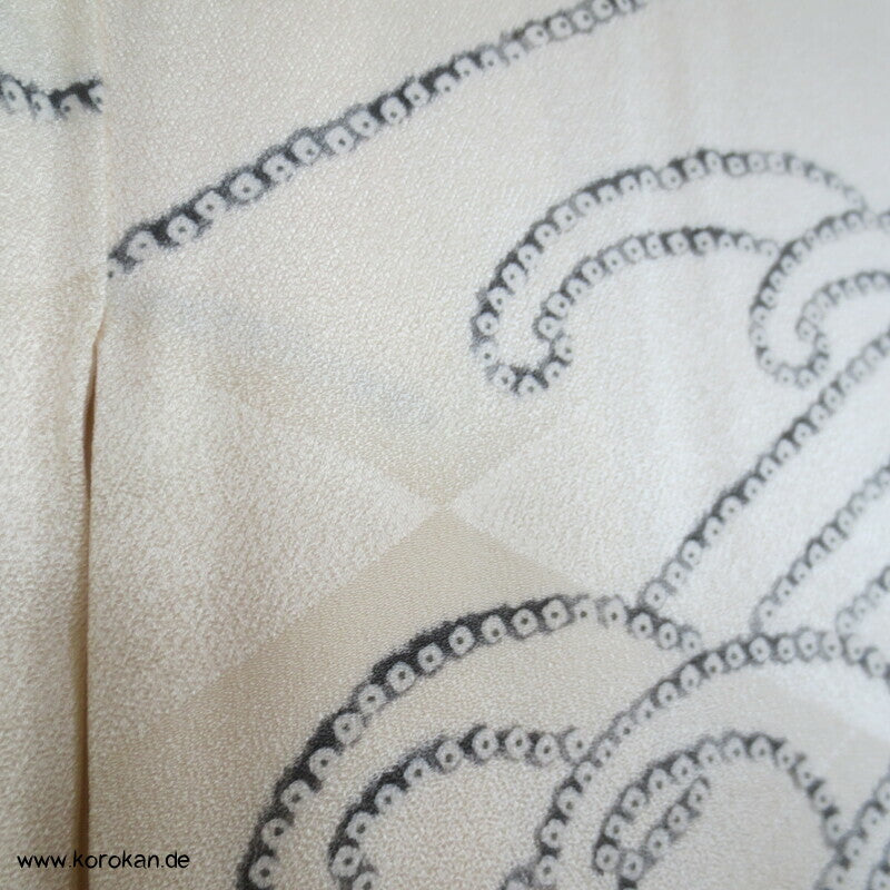 Wellen, Tanzaku mit Golddruck Komon Kimono