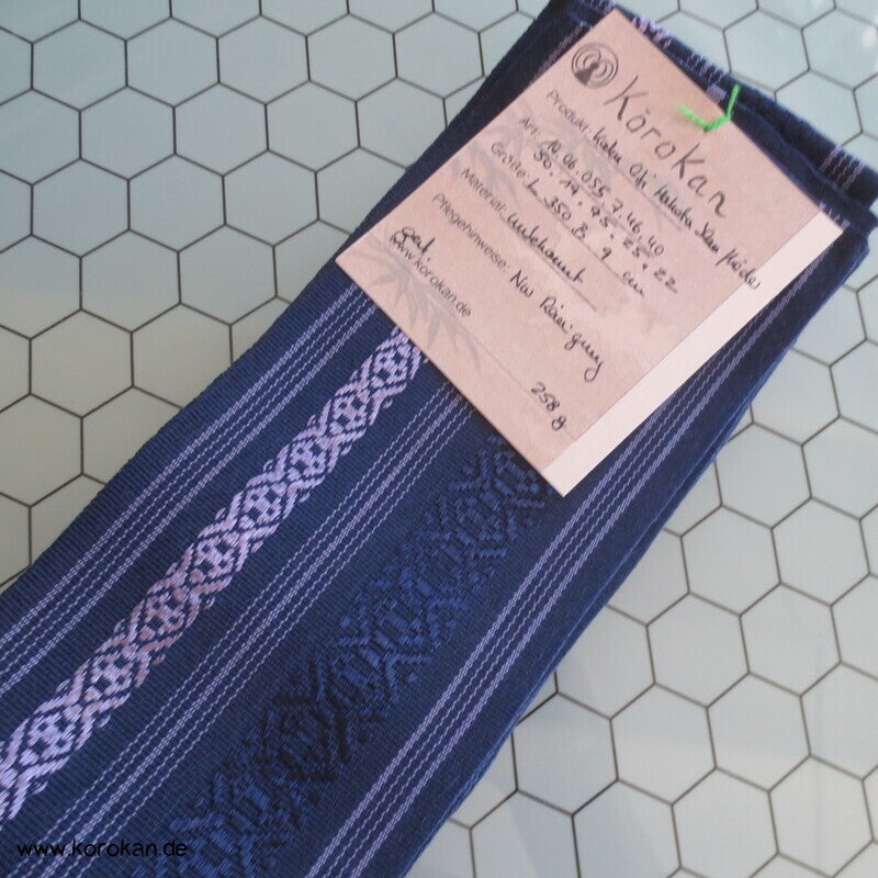 Kaku Kimono Gürtel Hakata, blau - flieder