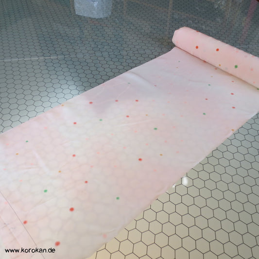 Übernetz, bunte Punkte Juban Kimono Seidencrepe