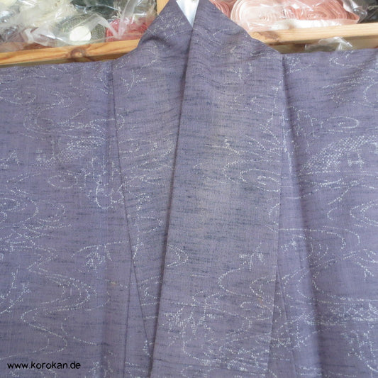 gewebtes Wellenmuster Hitoe Omeshi Komon Kimono