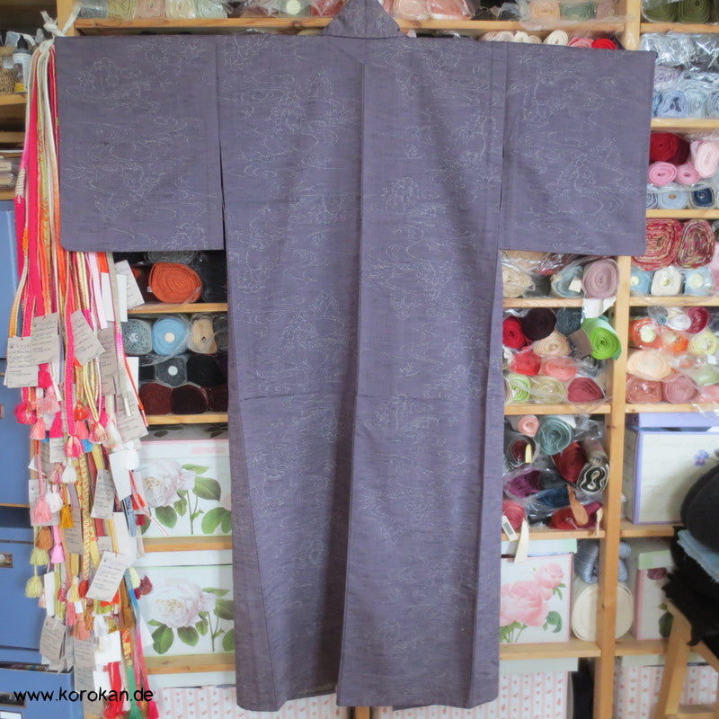 gewebtes Wellenmuster Hitoe Omeshi Komon Kimono