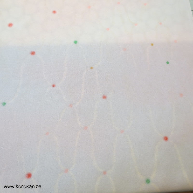 Übernetz, bunte Punkte Juban Kimono Seidencrepe