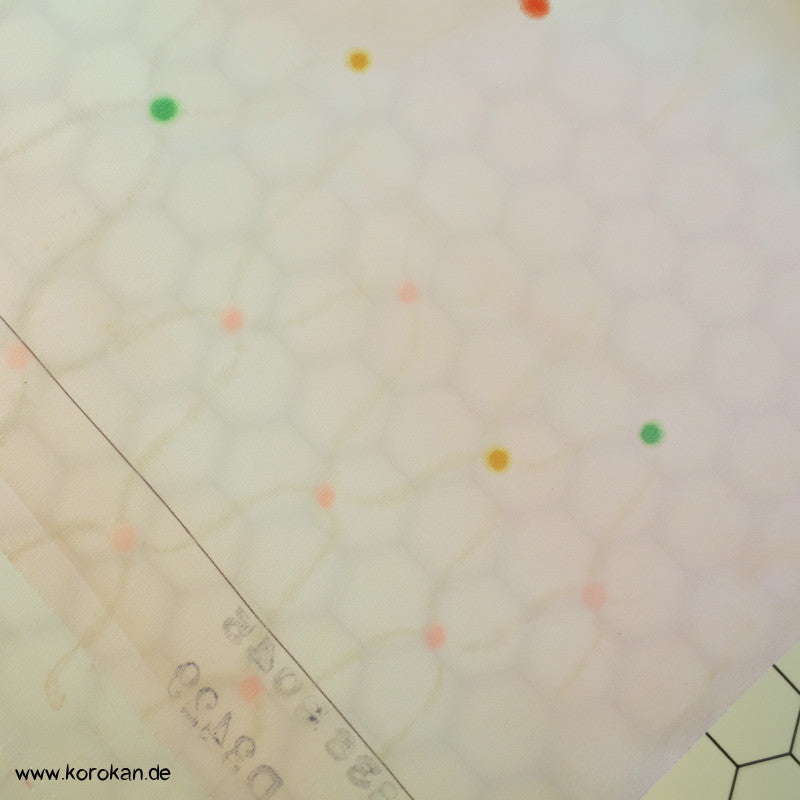 Übernetz, bunte Punkte Juban Kimono Seidencrepe