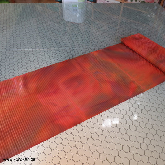 Shibori allover Batik Kimono Streifen Seidendamast