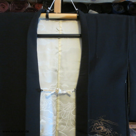 Urushi Tsunami Wellen Haori Kimono Jacke, mit Himo