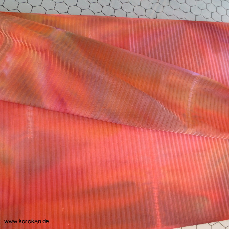 Shibori allover Batik Kimono Streifen Seidendamast
