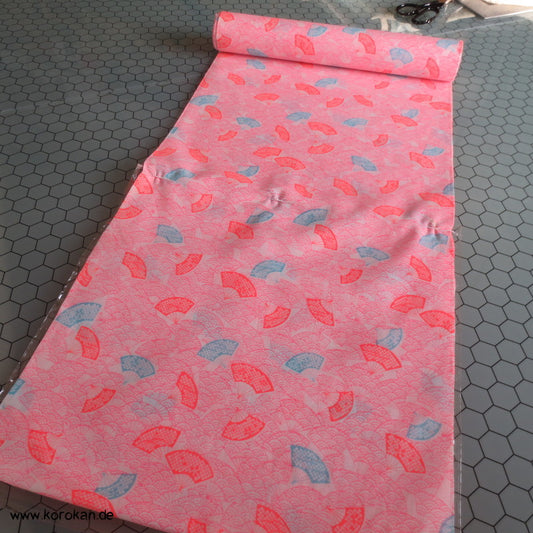 Juban Kimono Wollmusselin Fächer und Segaiha