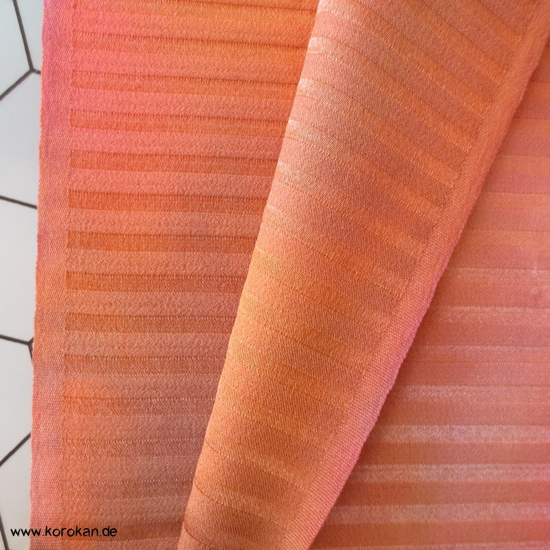 Shibori allover Batik Kimono Streifen Seidendamast