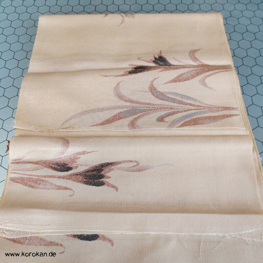 abstrahierte Blüten Japan Seide/Lurex Araihari Kimono Stoffrolle
