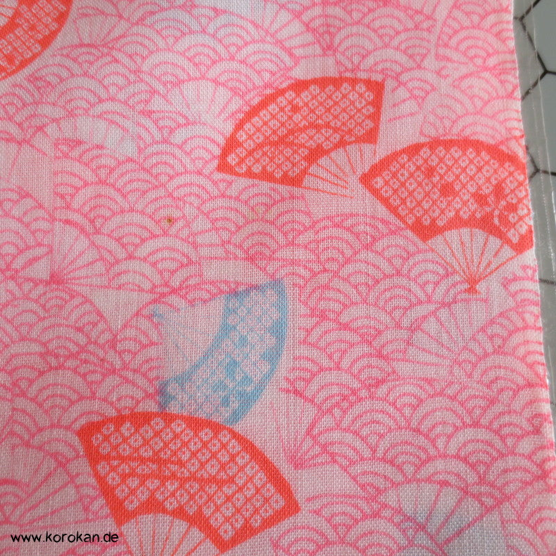Juban Kimono Wollmusselin Fächer und Segaiha