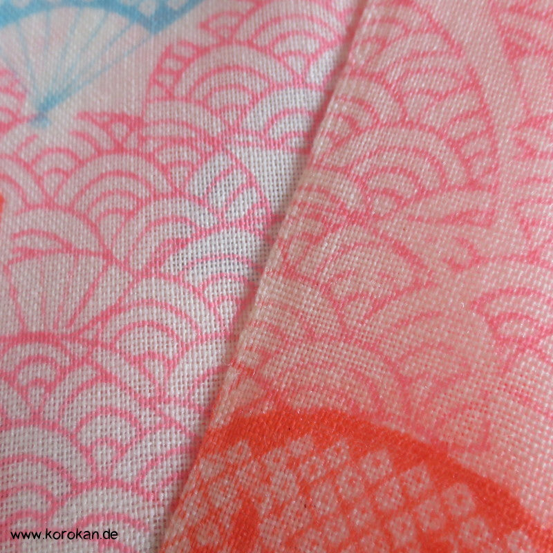 Juban Kimono Wollmusselin Fächer und Segaiha