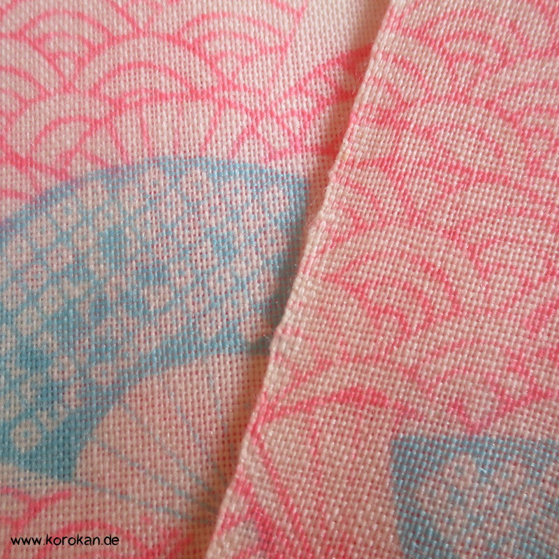 Juban Kimono Wollmusselin Fächer und Segaiha