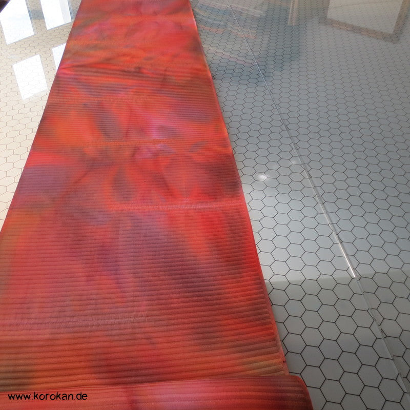 Shibori allover Batik Kimono Streifen Seidendamast